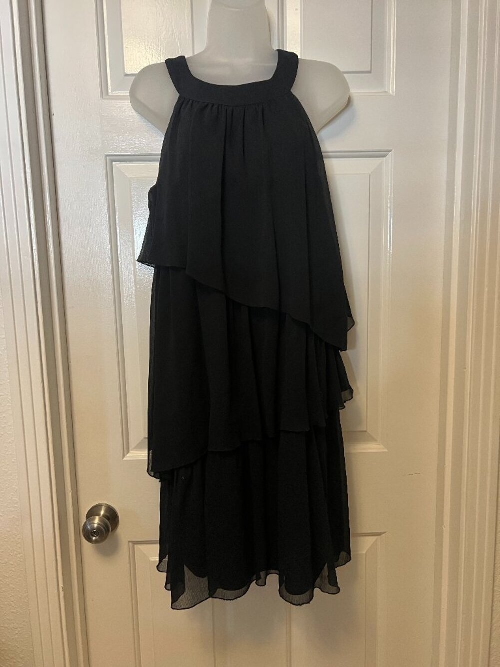 Black Tiered DKNYC Dress